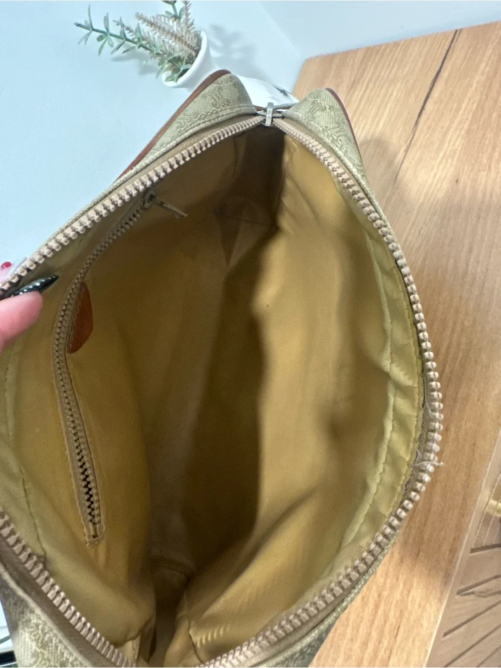 Authentic Vintage Celine Macadam Monogram Clutch Pouch / Cosmetic Case